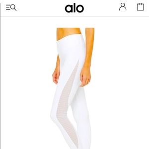 Alo yoga white leggings XS